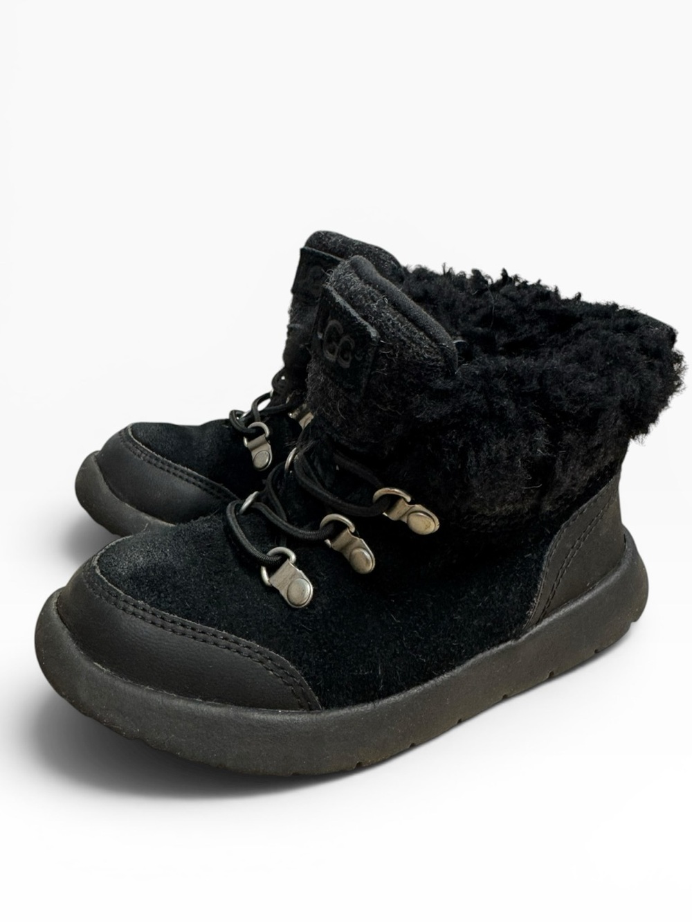 UGG Obie Waterproof Treadlite Black Hiking Boots Toddler Size 9 Baby Kids